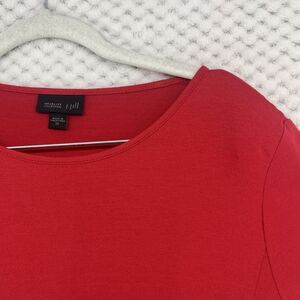 WEARALIVE COLLECTION J Jill Red Short Sleeve Knit Top Flared‎ Bottom XL
